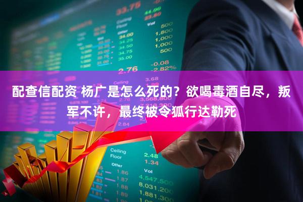 配查信配资 杨广是怎么死的？欲喝毒酒自尽，叛军不许，最终被令狐行达勒死